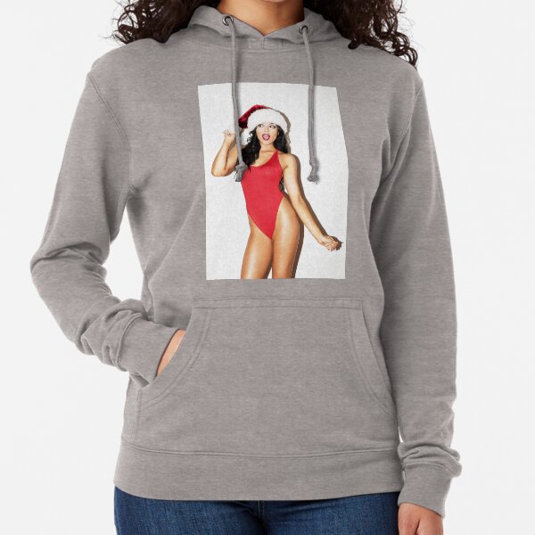Sexy Santa's Helper Modern Pinup Lightweight Hoodie