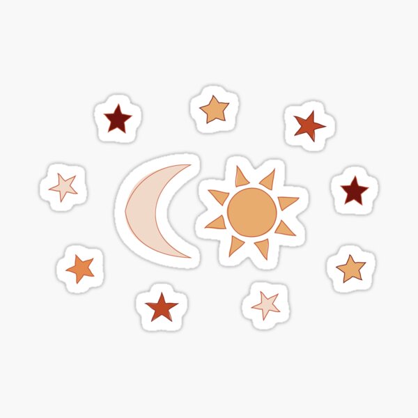 Item preview, Orange Moon Sun and Stars Pack designed and sold by polishalpaca.