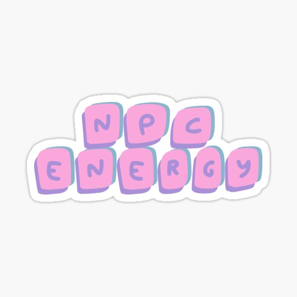 Vista previa del artículo con la obra «NPC Energy!», diseñado y vendido por DoodleDashCollective.
