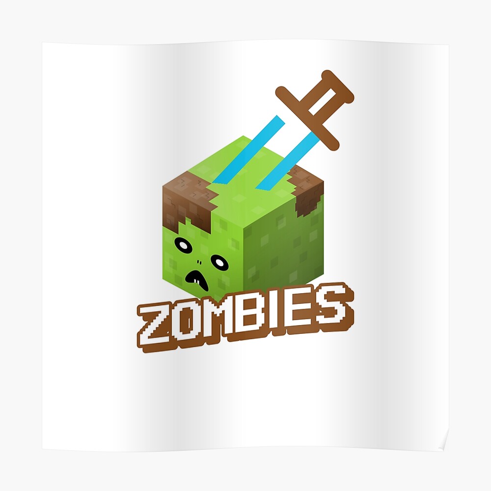 Minecraft Funny Zombie Mask By Jim73 Redbubble - zombie epic face roblox