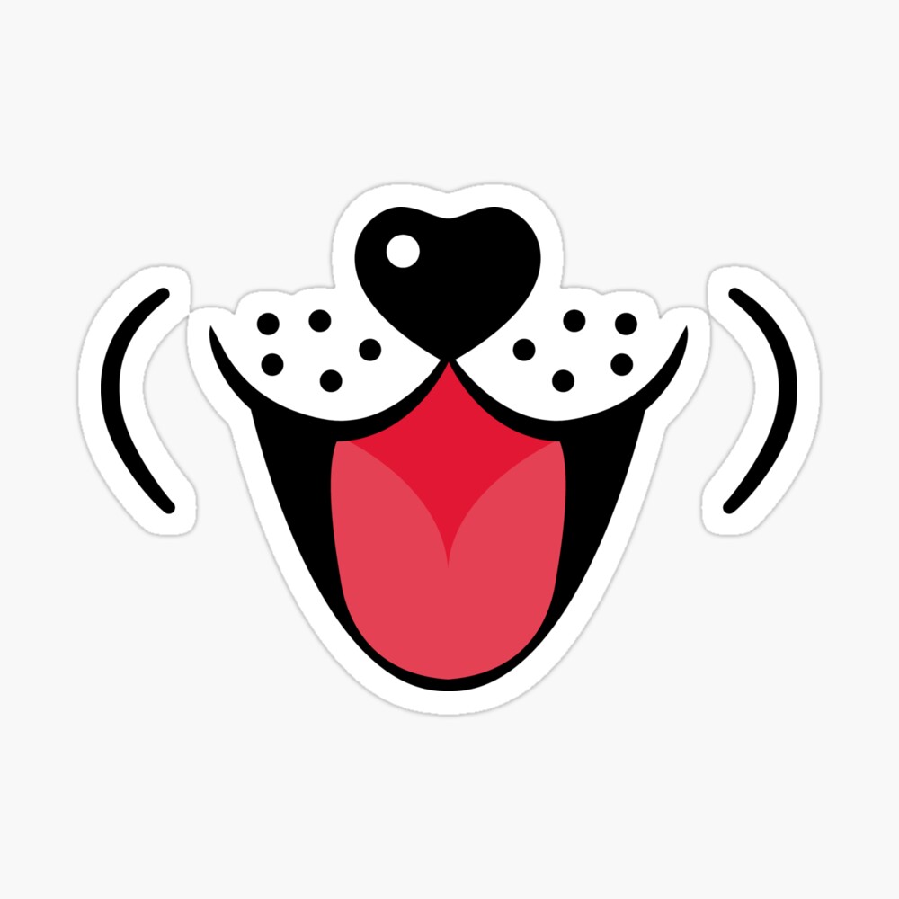 Cartoon Dog Face Print Cartoon Dog Face Print