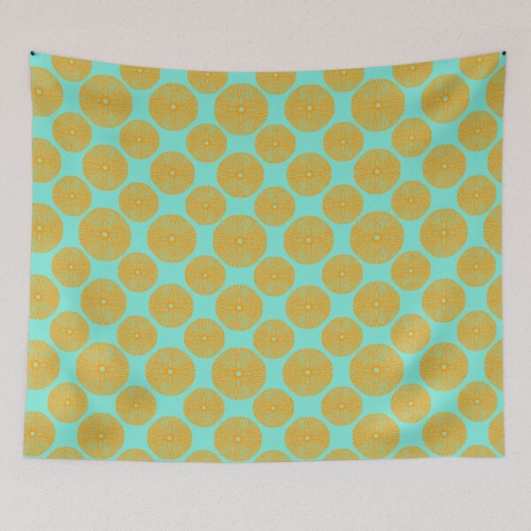 Item preview, Mokume Shibori Electric orange Sunburst spiral designed and sold by SanareiDesigns.