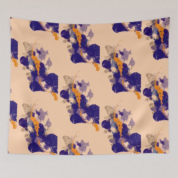 Item preview, Blue Orange Boho Gallery Wall Piece designed and sold by ajaja-illu.