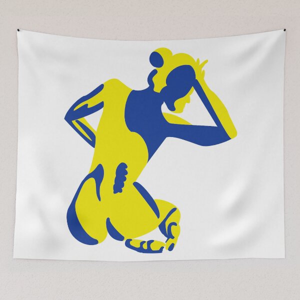 Item preview, Blue and yellow woman designed and sold by aanais.