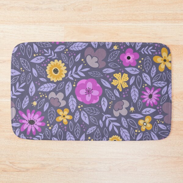 Item preview, Purple Floral Pattern Drawing designed and sold by Vector Scout Lab.