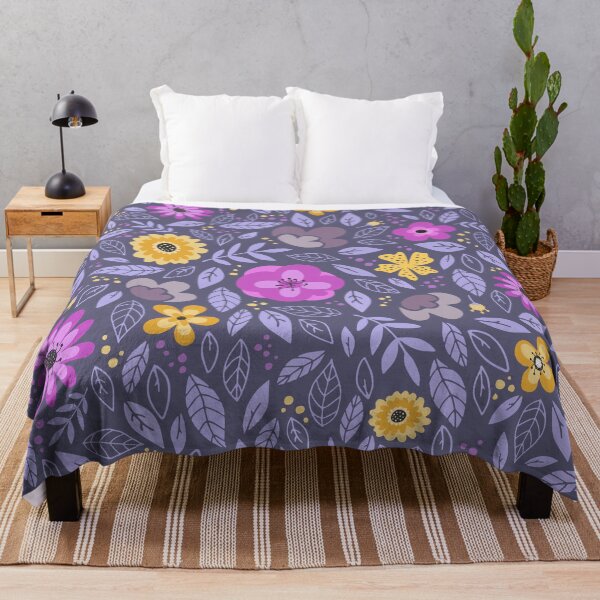 Item preview, Purple Floral Pattern Drawing designed and sold by Vector Scout Lab.