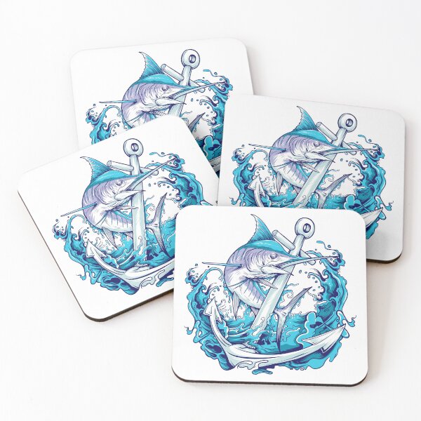 Item preview, Marlin Fishing And Anchor designed and sold by Vector Scout Lab.