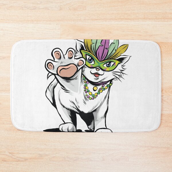 Item preview, Cute Mardi Gras Cat designed and sold by ChezM1989.