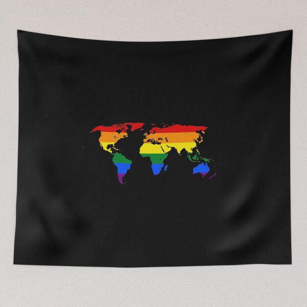 Item preview, Rainbow world map pride designed and sold by libs182.