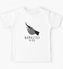 namast'ay in bed sloth Kids Tee