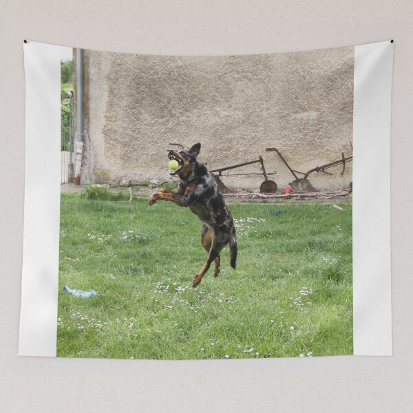 Item preview, Sheepdogs domestic garden puppy playing together	 designed and sold by EstelleRossetti.