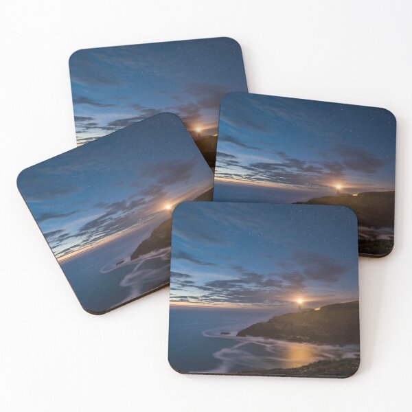Item preview, Lighthouse at Trevose head , Cornwall with starry sky designed and sold by stevieuk.