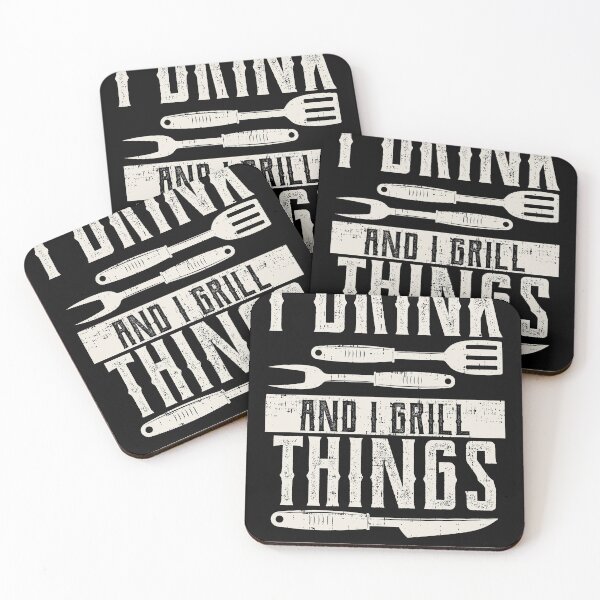 Item preview, Fun BBQ Barbecue I Drink and Grill Things Gift Design print designed and sold by Lisbob.