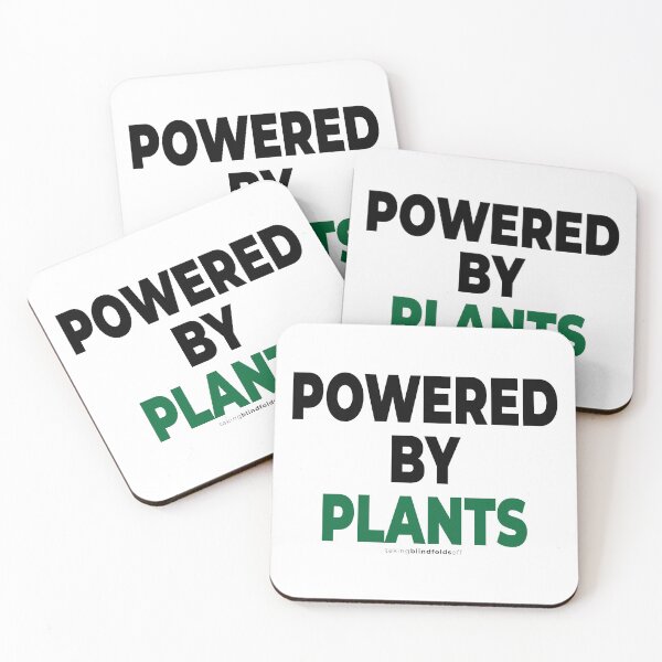 Item preview, powered by plants - vegan activist graphics (107 v2) designed and sold by blindfoldsoff.