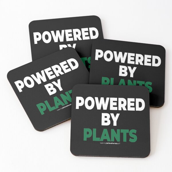Item preview, powered by plants - vegan activist graphics (107) designed and sold by blindfoldsoff.