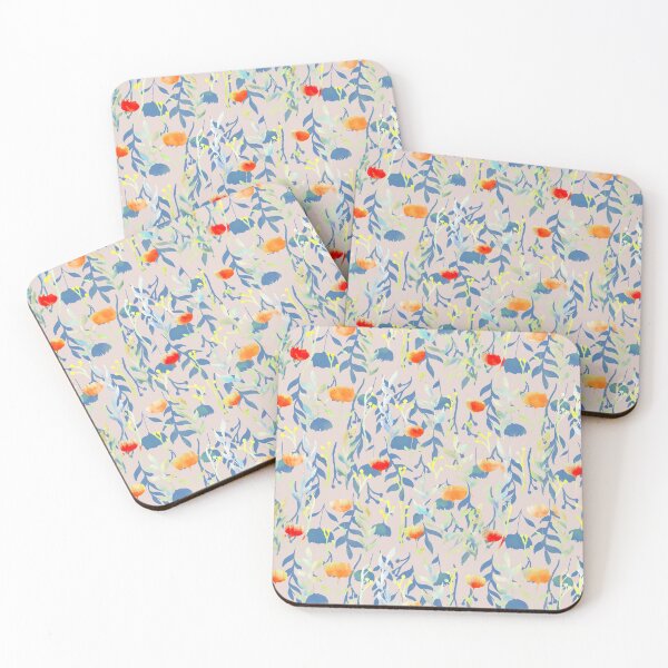 Item preview, Peony Daydream Print in Pale Pink and Blue designed and sold by CharIsabella.