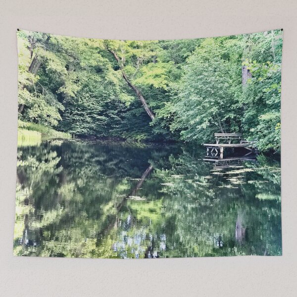 Item preview, Happiness Journal Pier on a Forest Pond designed and sold by HappinessJ.