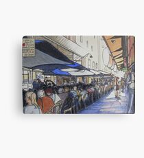 De Graves St. laneway lunch - Melbourne Metal Print