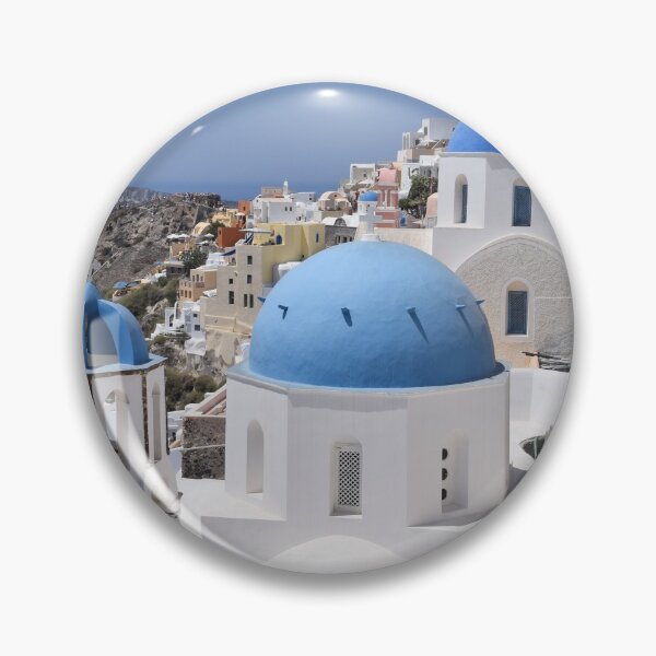Item preview, Santorini blue dome designed and sold by Linnys-Designs.