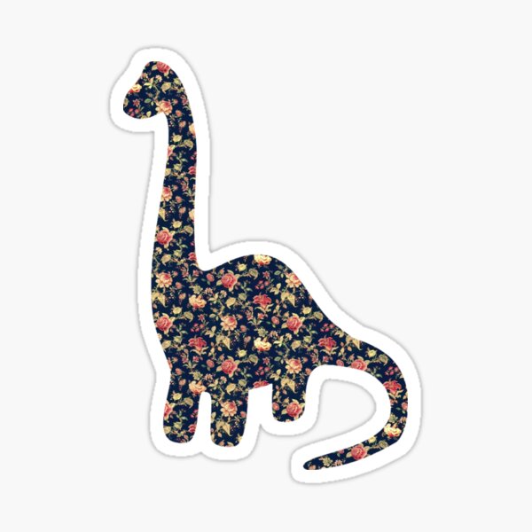 Floral Dinosaur Sticker