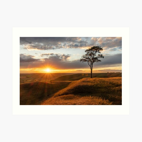 Oliver's Castle sunset Art Print