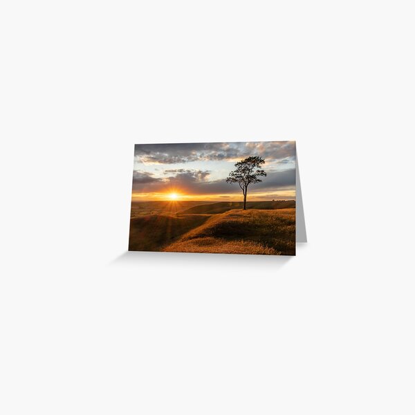 Oliver's Castle sunset Greeting Card