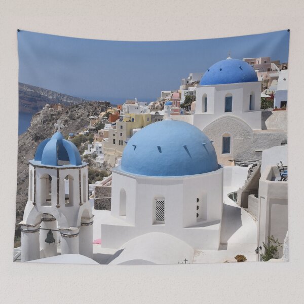 Item preview, Santorini blue dome designed and sold by Linnys-Designs.