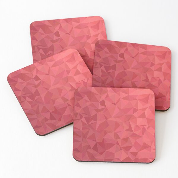 Item preview, Geometric Polygonal Pattern Red & Pink Background Cool Modern Graphic  Art designed and sold by BCNDesign.
