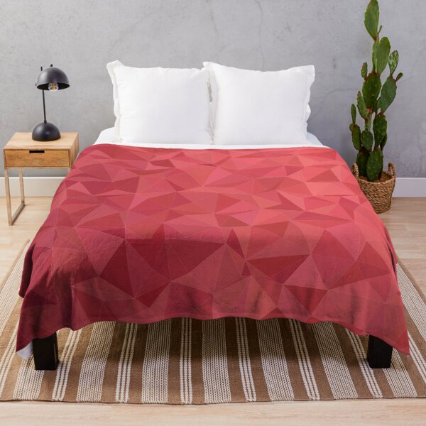 Item preview, Geometric Polygonal Pattern Red & Pink Background Cool Modern Graphic  Art designed and sold by BCNDesign.