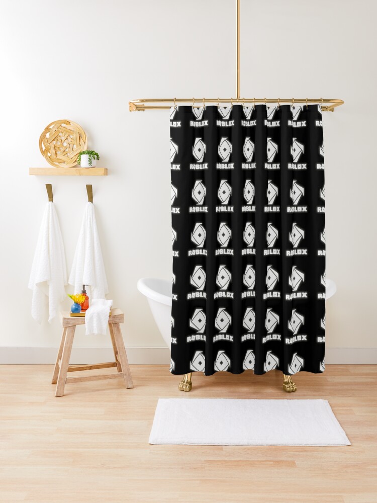 Roblox Logo Shower Curtain By Robloxmaster07 Redbubble - money ladder roblox