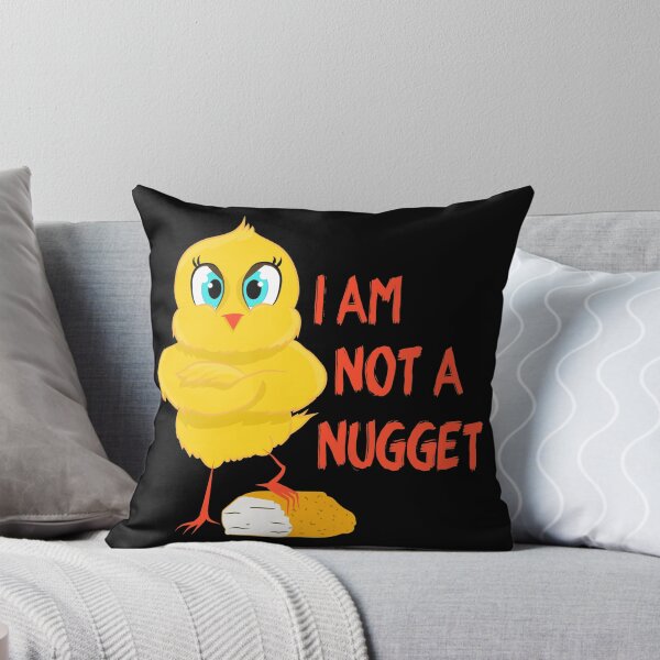 Item preview, I Am Not A Nugget Cute Chick Vegan print designed and sold by Lisbob.
