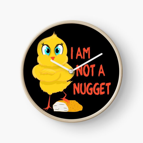 Item preview, I Am Not A Nugget Cute Chick Vegan print designed and sold by Lisbob.