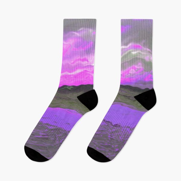 Item preview, Sandy beach and sea in shades of purple and pink - abstract designed and sold by Artlajf.