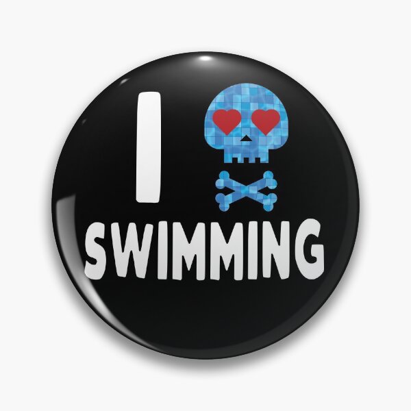 Item preview, I Love Swimming Skull designed and sold by Watersolution.
