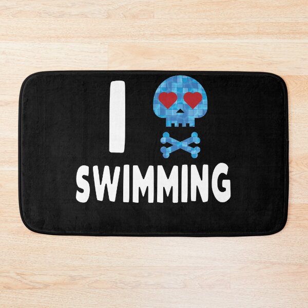 Item preview, I Love Swimming Skull designed and sold by Watersolution.