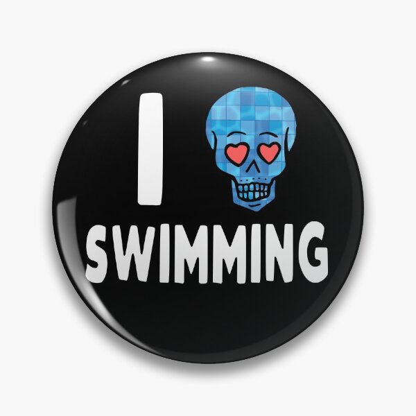 Item preview, I Love Swimming Skull designed and sold by Watersolution.
