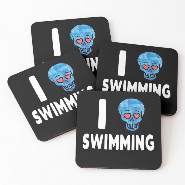 Item preview, I Love Swimming Skull designed and sold by Watersolution.