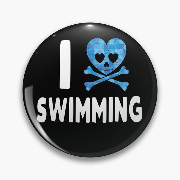 Item preview, I Love Swimming Skull designed and sold by Watersolution.