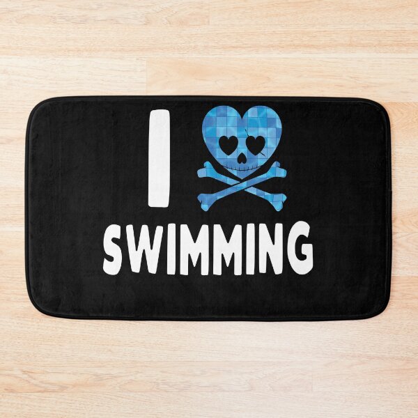 Item preview, I Love Swimming Skull designed and sold by Watersolution.