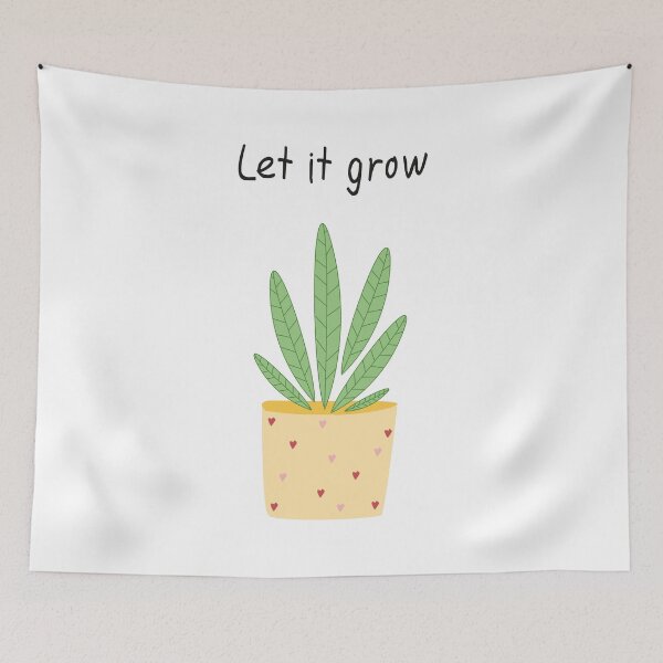 Item preview, Let it grow, botanical illustration designed and sold by ColorsHappiness.