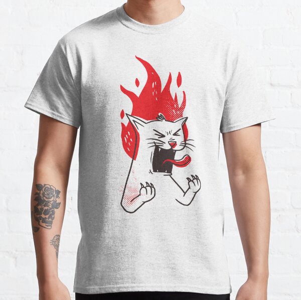 CAT ANGRY AS A FIRE Classic T-Shirt