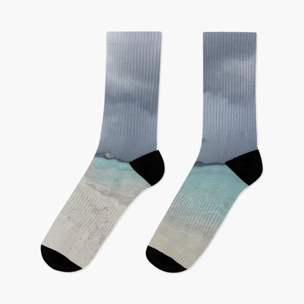 Item preview, Grey stormy weather, sandy beach and blue sea - abstract  designed and sold by Artlajf.