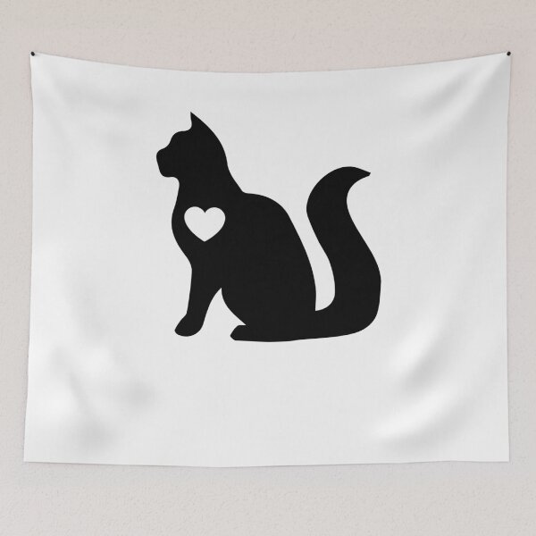 Item preview, maine coon cat black heart art gift designed and sold by alaechamlal.
