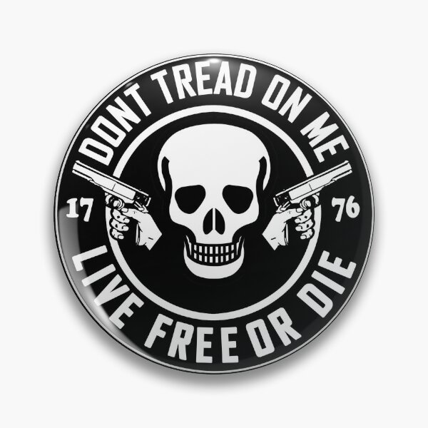 Item preview, DONT TREAD ON ME - LIVE FREE OR DIE - SKULL designed and sold by sociographix.