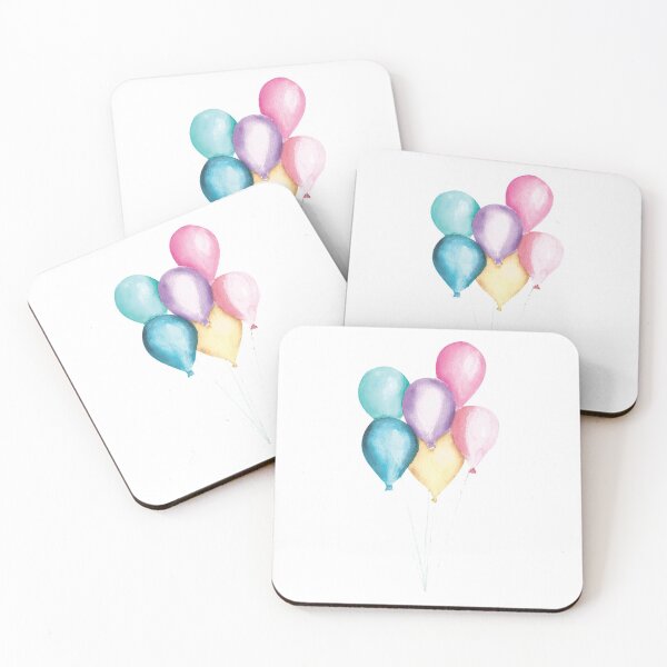 Item preview, globos de fiesta de cumpleaños de acuarela designed and sold by raghda-s-m.