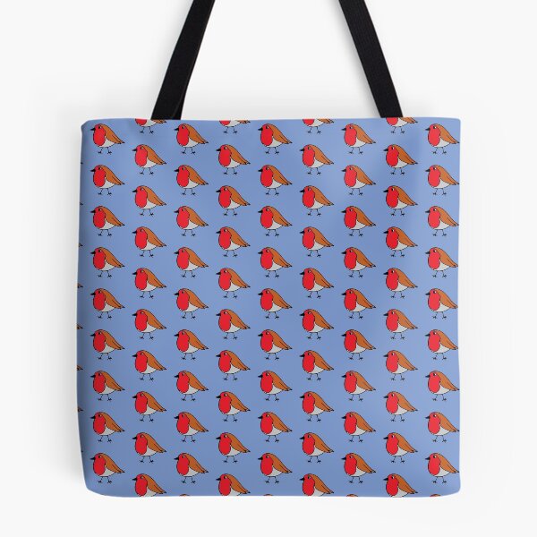 Item preview, Robin print on blue designed and sold by LittleBettyMakes.