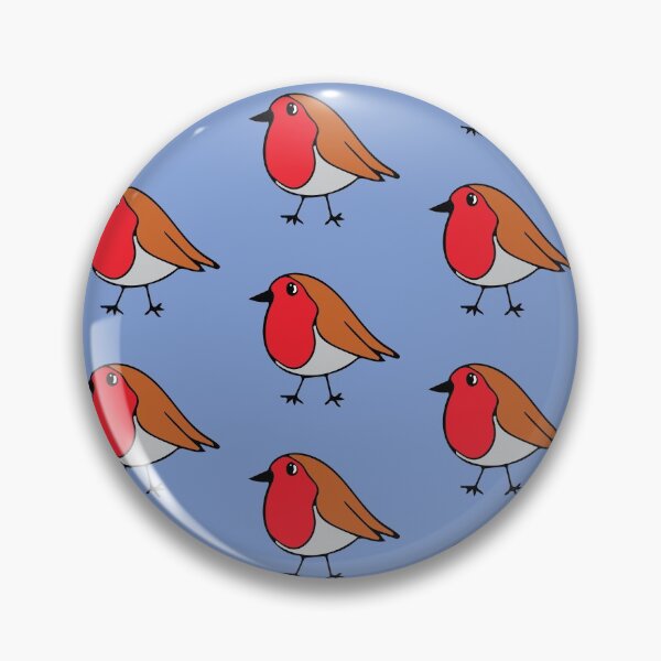 Item preview, Robin print on blue designed and sold by LittleBettyMakes.