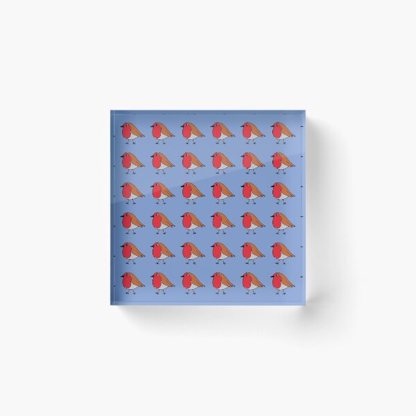 Item preview, Robin print on blue designed and sold by LittleBettyMakes.