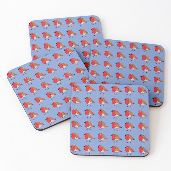Item preview, Robin print on blue designed and sold by LittleBettyMakes.