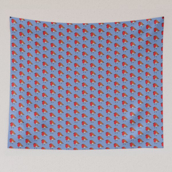 Item preview, Robin print on blue designed and sold by LittleBettyMakes.
